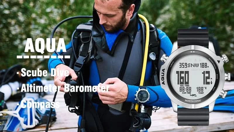 π NORTH EDGE 50M Dive Computer Watch β Scuba Diving NDL Monitor πββοΈ
