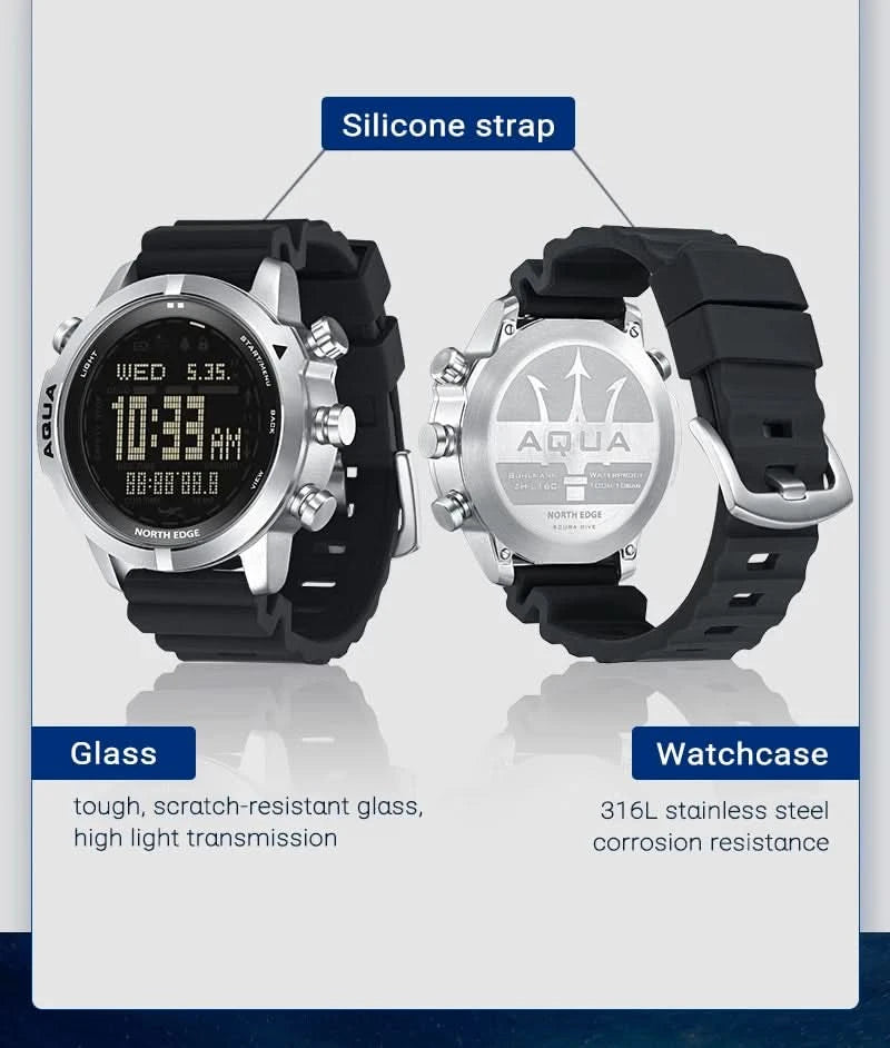 π NORTH EDGE 50M Dive Computer Watch β Scuba Diving NDL Monitor πββοΈ