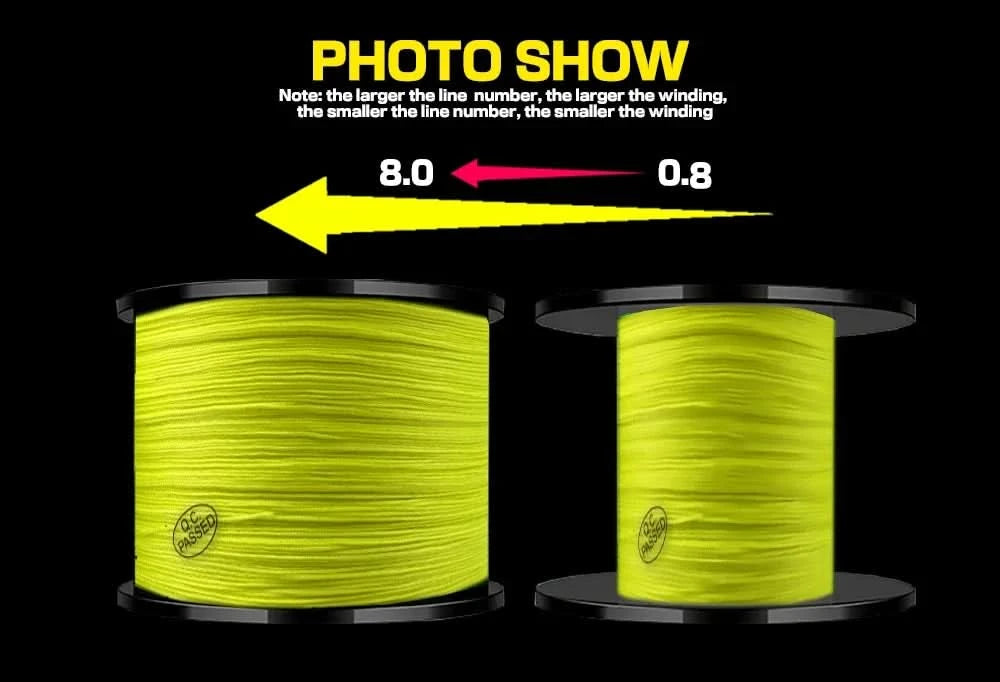 🎣 16 Strands Braided Fishing Line – 100M to 1000M | 25-200LB