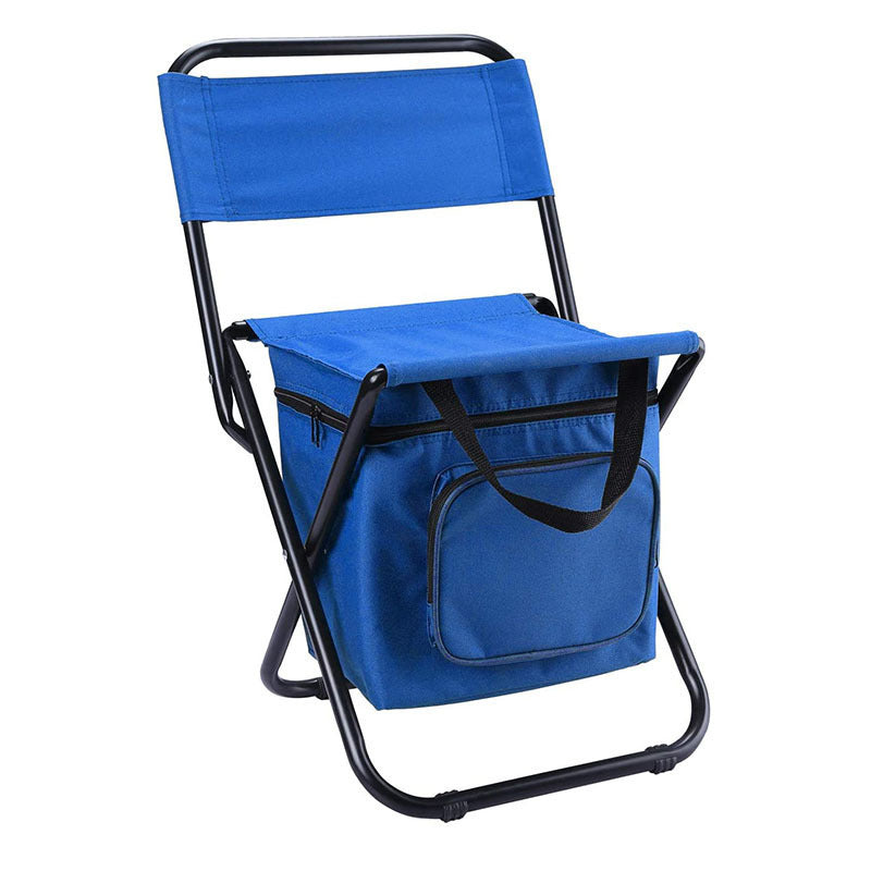 Folding Fishing Chair Backpack Insulation with Cooler Bag