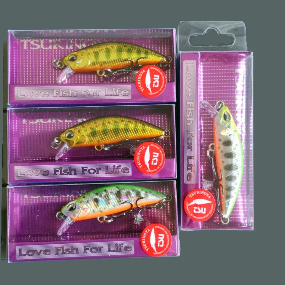 Tsurinoya 4PC 50mm 5g Sinking Minnow Artificial Bait for Trout Bass Fishing