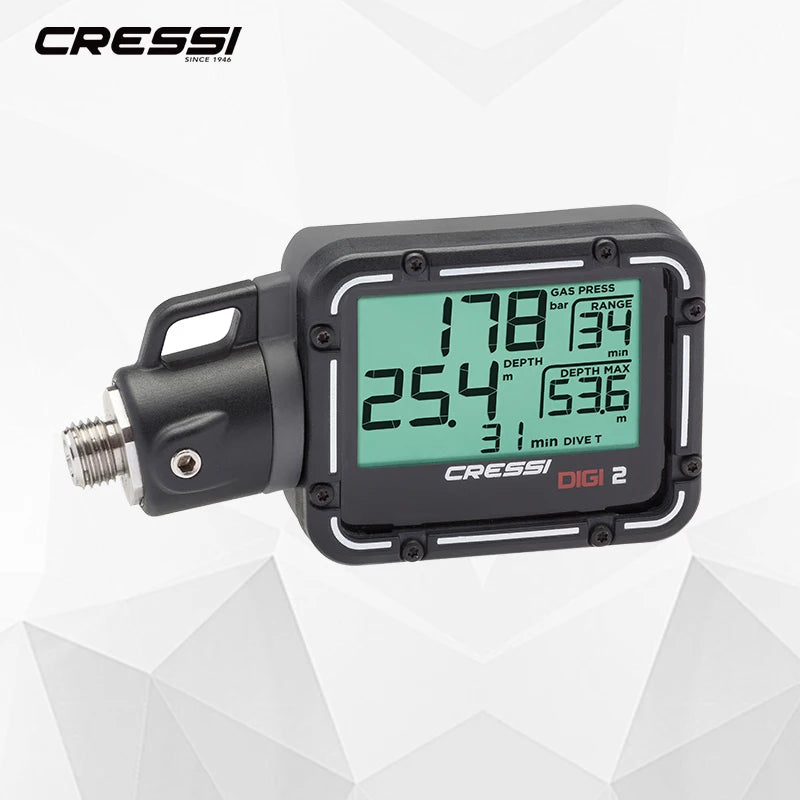 Cressi DIGI 2 Digital Console Diving Depth Gauge Pressure