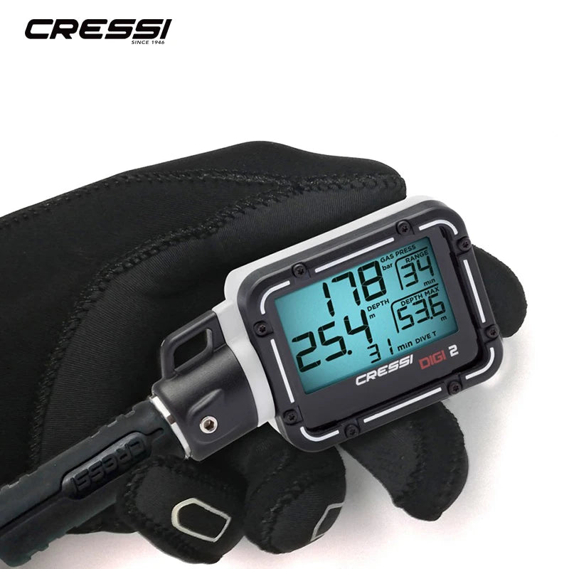 Cressi DIGI 2 Digital Console Diving Depth Gauge Pressure