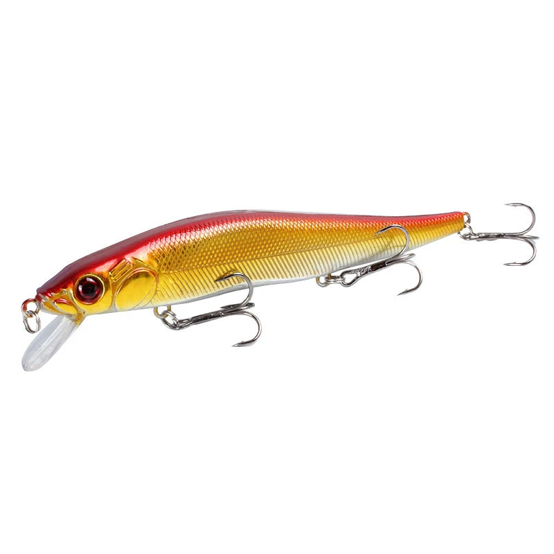 Premium Floating Minnow Fishing Lure- 14cm, 22.5g 3D Eyes Crankbait for Bass, Carp & Trolling