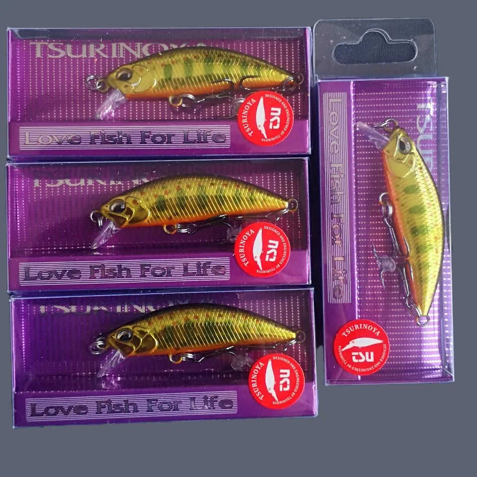 Tsurinoya 4PC 50mm 5g Sinking Minnow Artificial Bait for Trout Bass Fishing