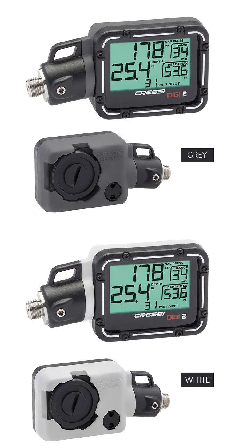 Cressi DIGI 2 Digital Console Diving Depth Gauge Pressure