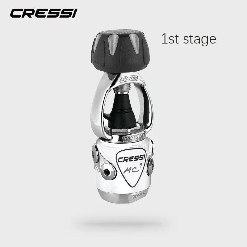 Cressi  MC9 / COMPACT Balanced Dive Regulator Scuba Diving 1st Stage 2nd Stage Set Made in Italy.