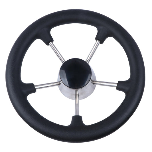 11 Inch stainless steel Steering Wheel with Black Foam