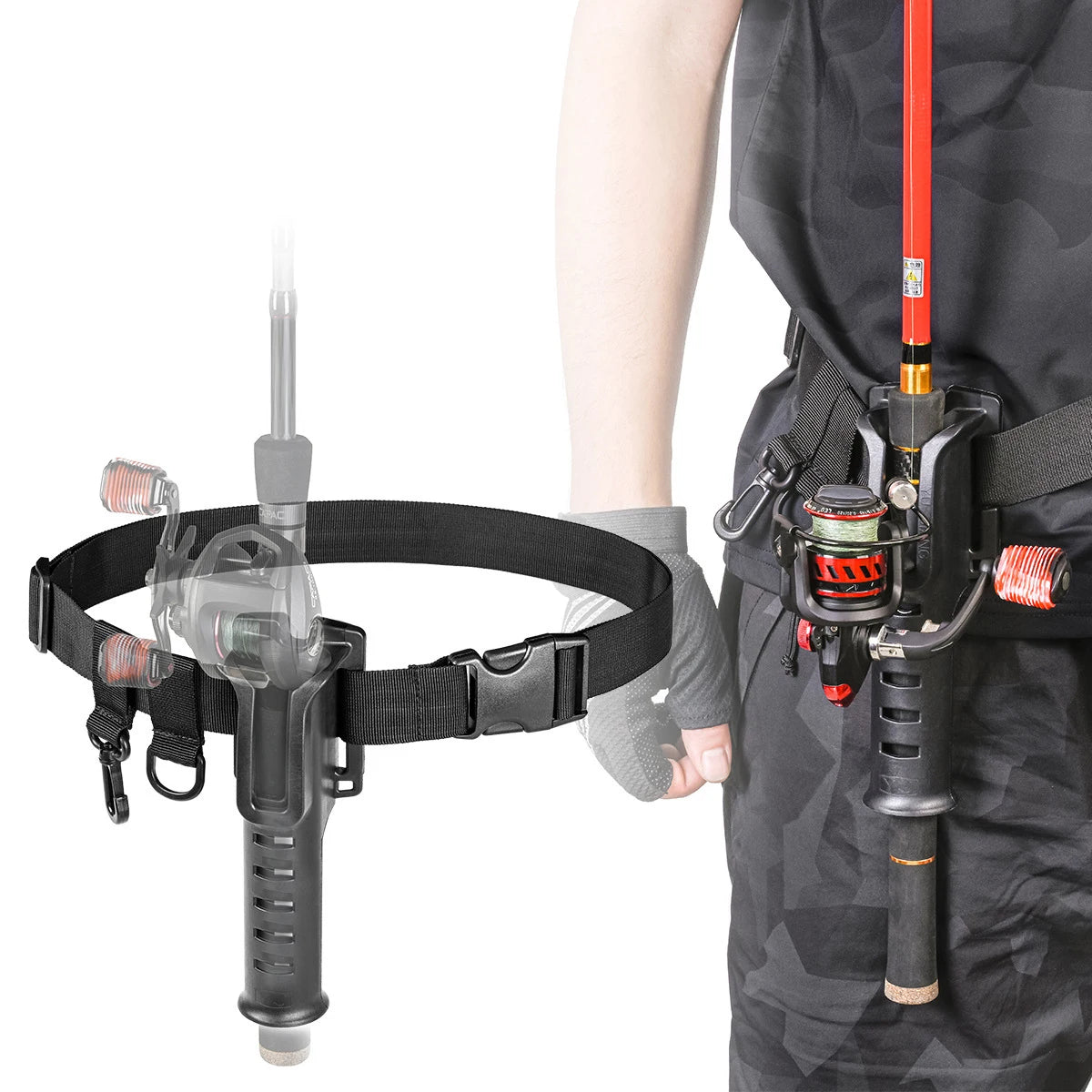 Adjustable Waist Belt for Fishing Rod