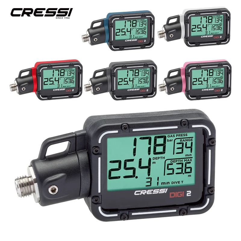 Cressi DIGI 2 Digital Console Diving Depth Gauge Pressure