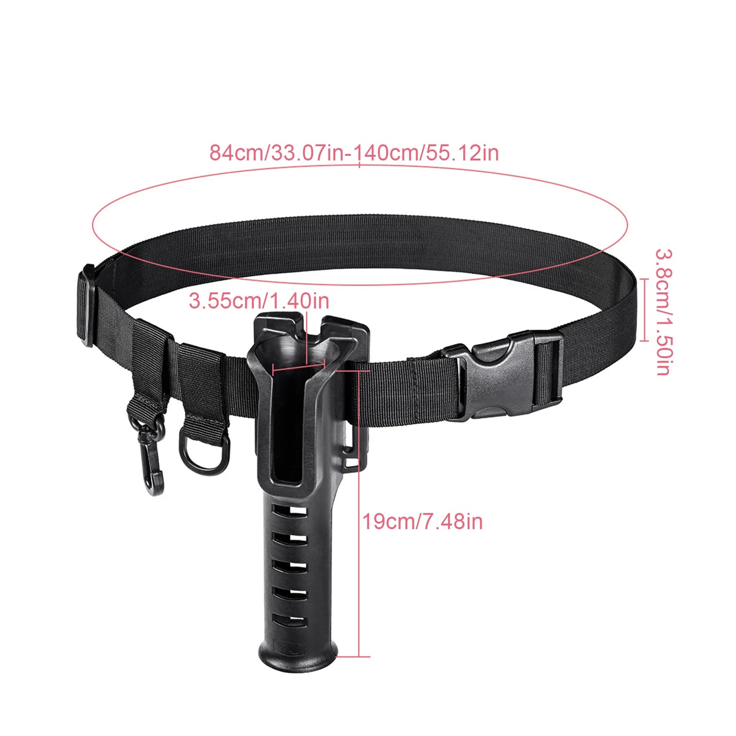 Adjustable Waist Belt for Fishing Rod