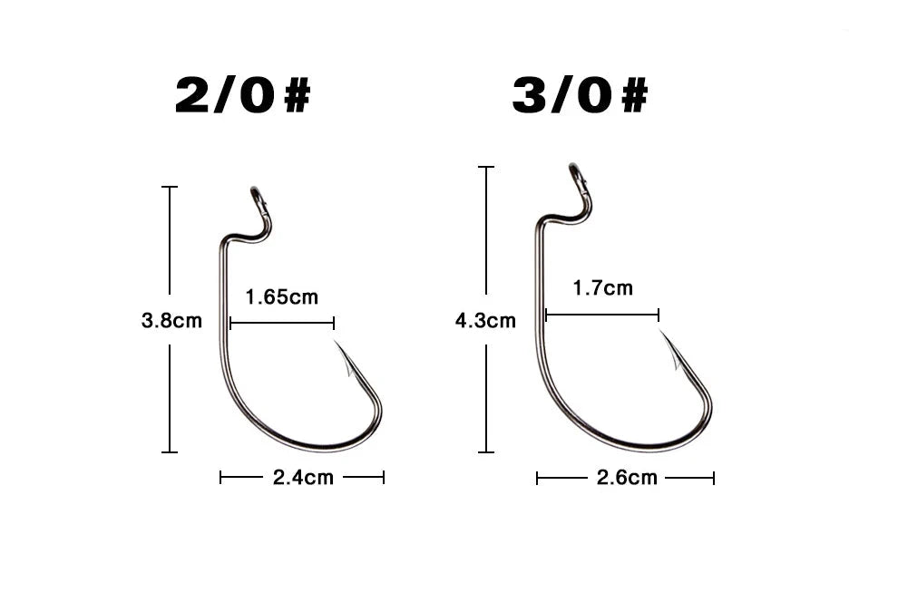 50pcs Fishing Hook 3/0#-2#