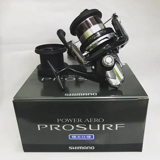 SHIMANO Power Aero ProSurf Spinning Reel – 19KG Drag, 3.5:1, Extra Spool