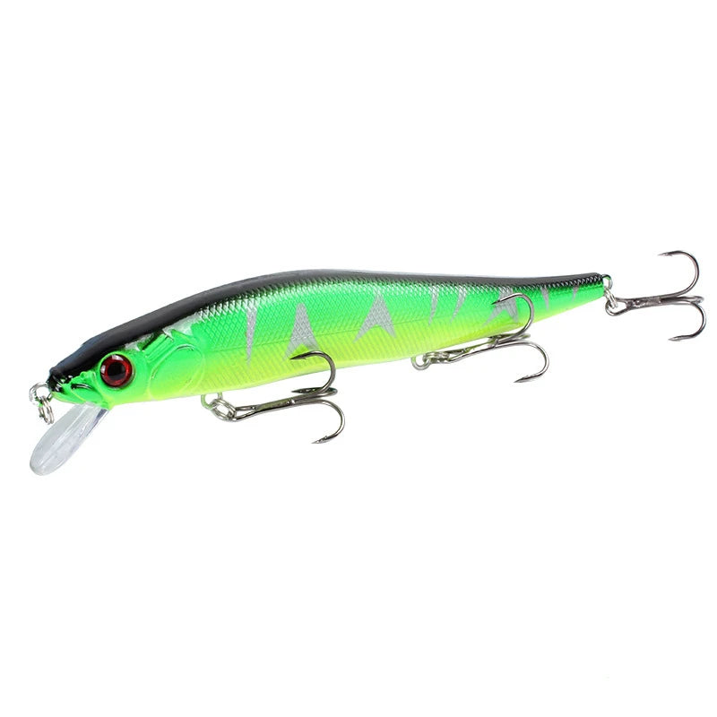 Premium Floating Minnow Fishing Lure- 14cm, 22.5g 3D Eyes Crankbait for Bass, Carp & Trolling