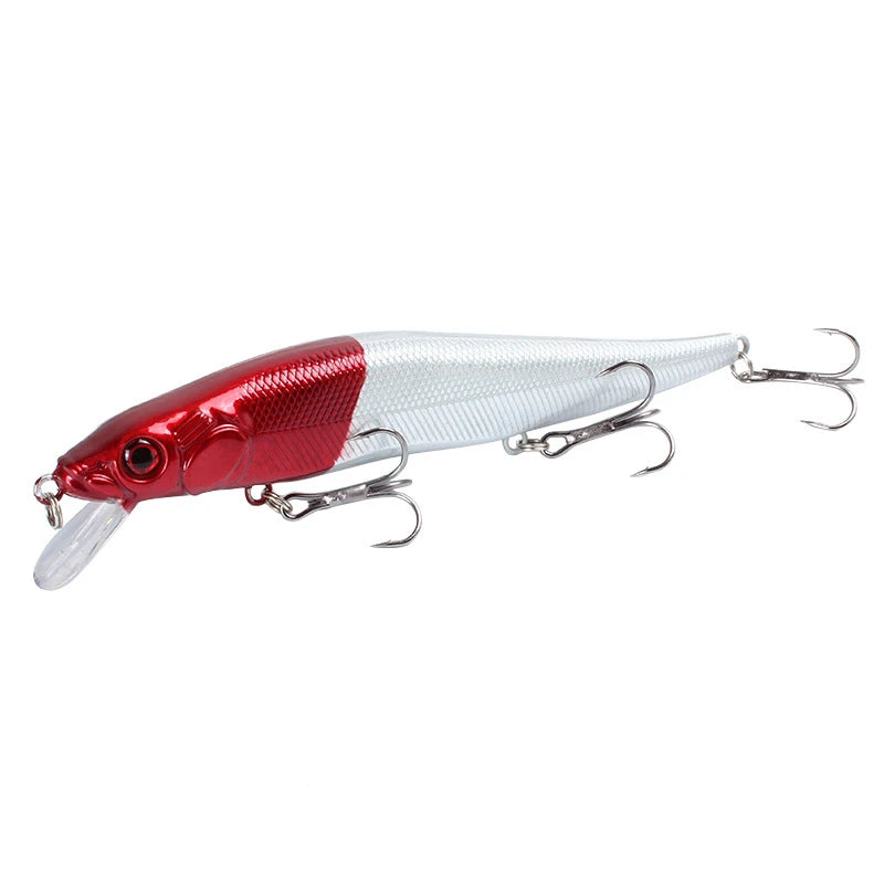 Premium Floating Minnow Fishing Lure- 14cm, 22.5g 3D Eyes Crankbait for Bass, Carp & Trolling