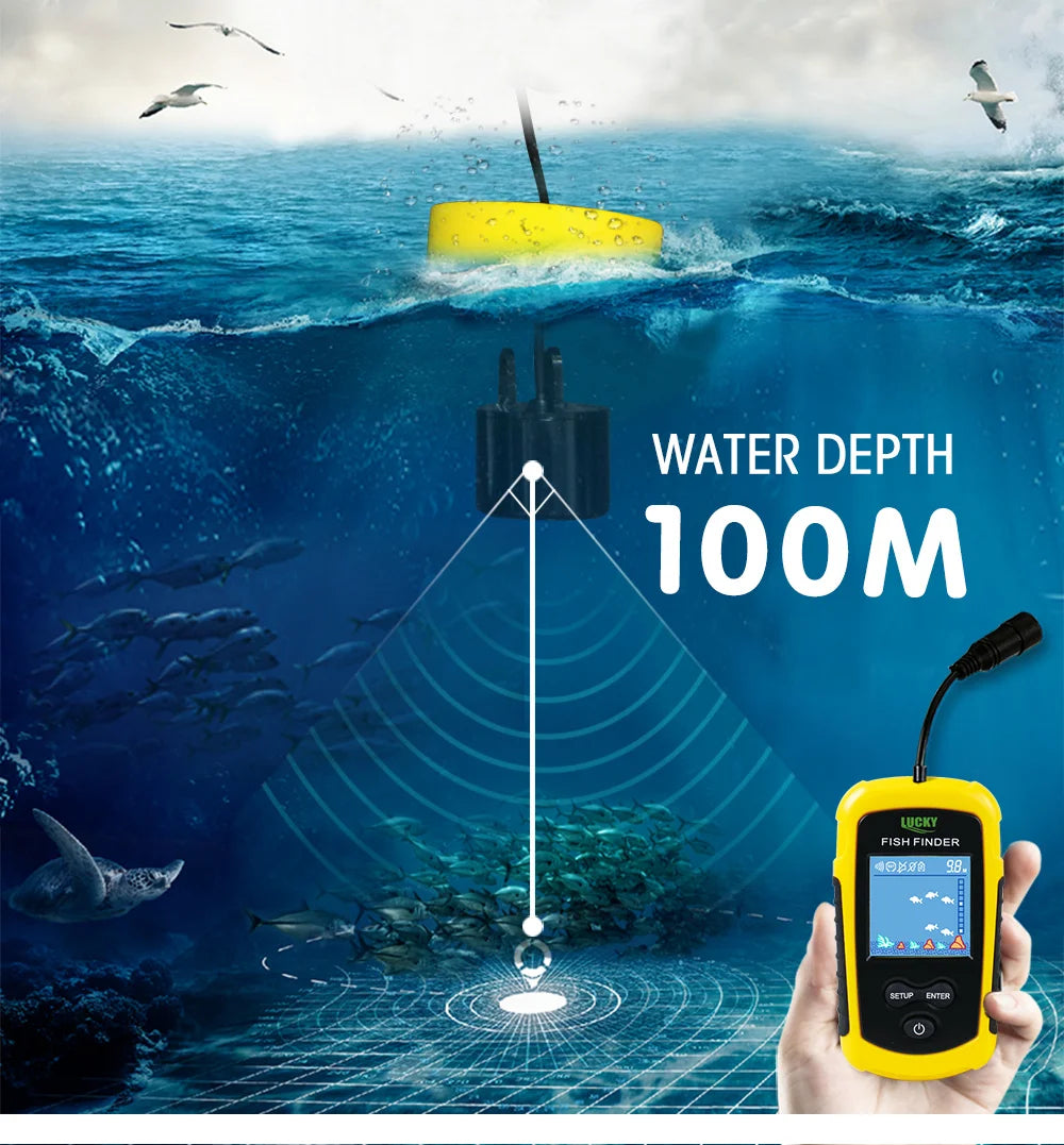 Fish Finders Alarm 100M Portable Sonar