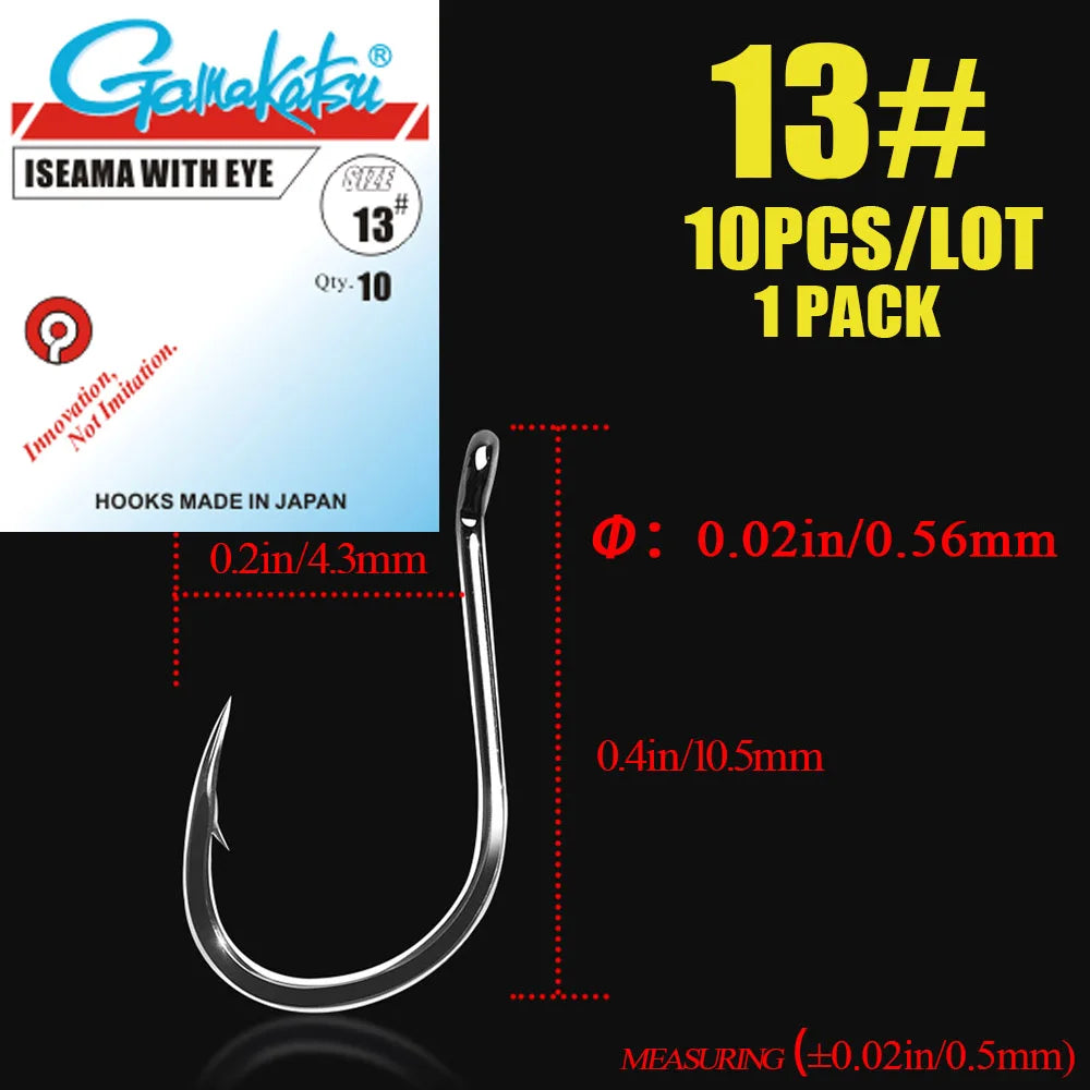 10pcs/lot Iseama Japan Fishhooks Single Jig Hook Pech