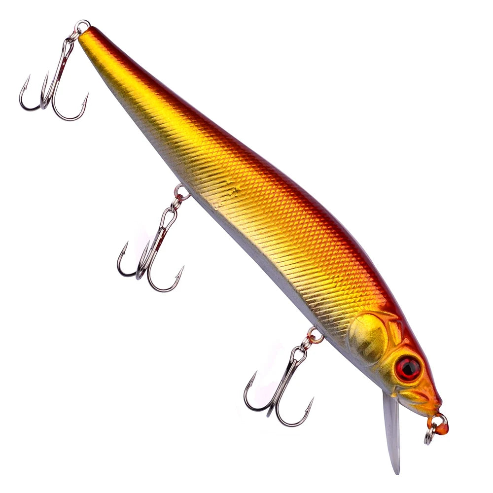 Premium Floating Minnow Fishing Lure- 14cm, 22.5g 3D Eyes Crankbait for Bass, Carp & Trolling