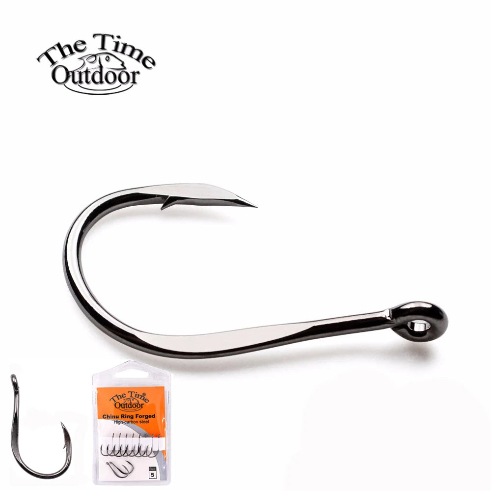 Super Sharped Fishing Hooks Chinu Ring Forged High Carbon Steel Fish Hook Hight Quality