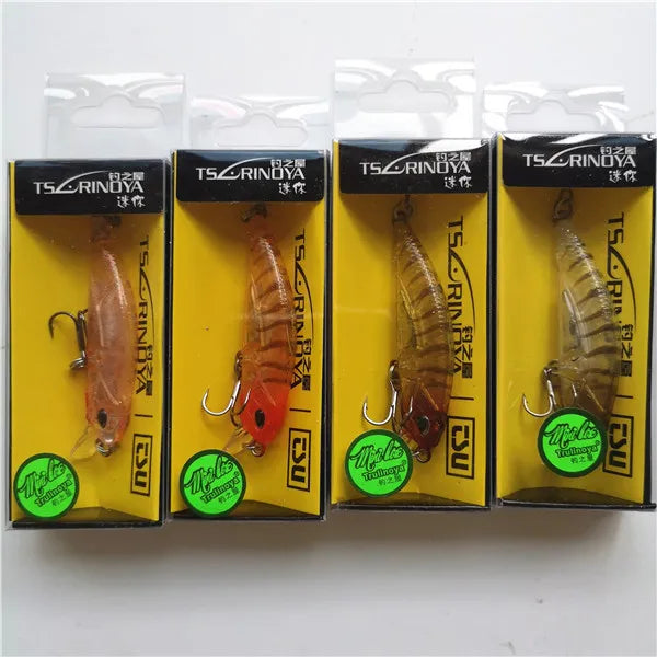 Tsurinoya 4PC 50mm 5g Sinking Minnow Artificial Bait for Trout Bass Fishing