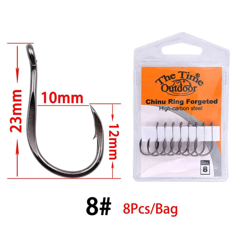 Super Sharped Fishing Hooks Chinu Ring Forged High Carbon Steel Fish Hook Hight Quality