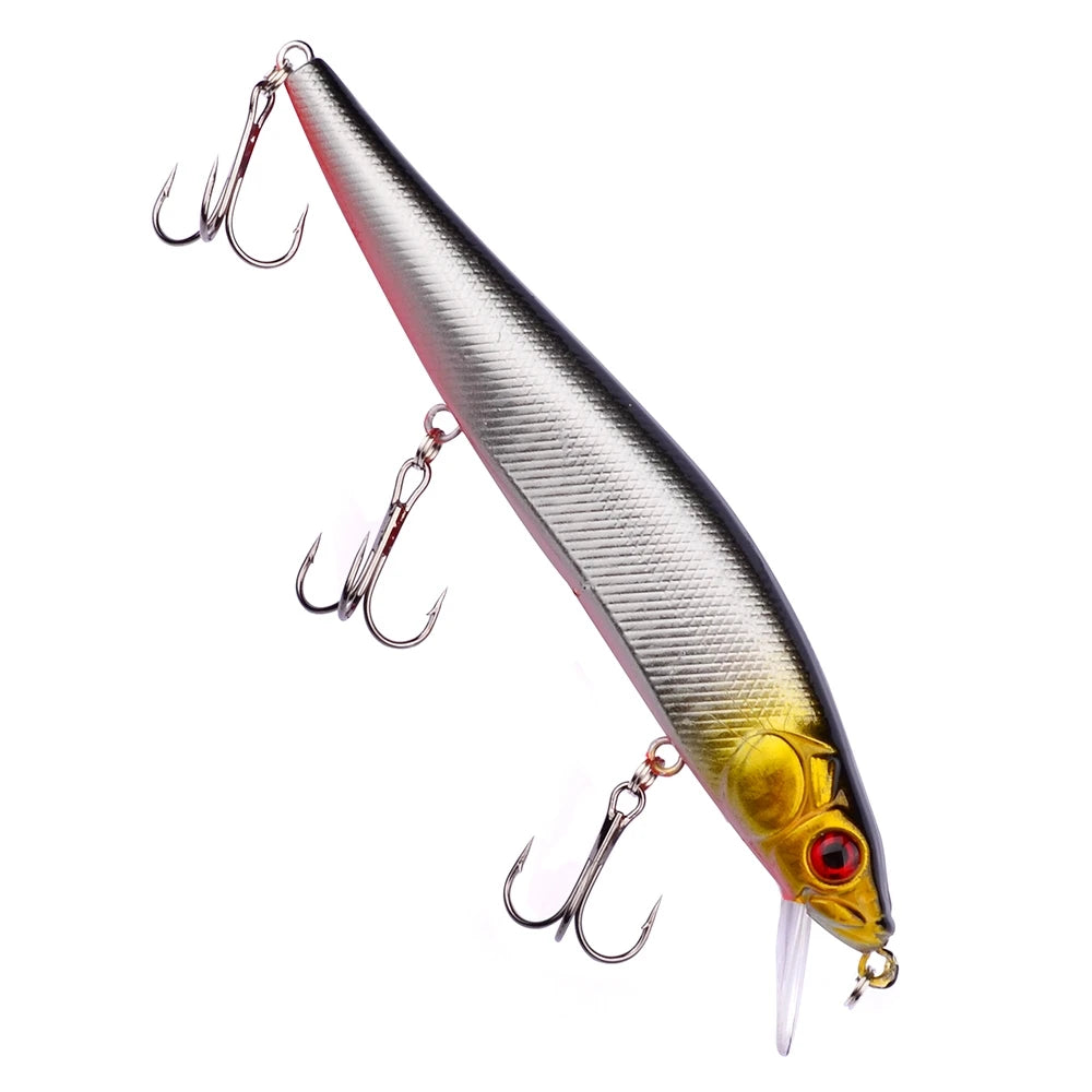 Premium Floating Minnow Fishing Lure- 14cm, 22.5g 3D Eyes Crankbait for Bass, Carp & Trolling