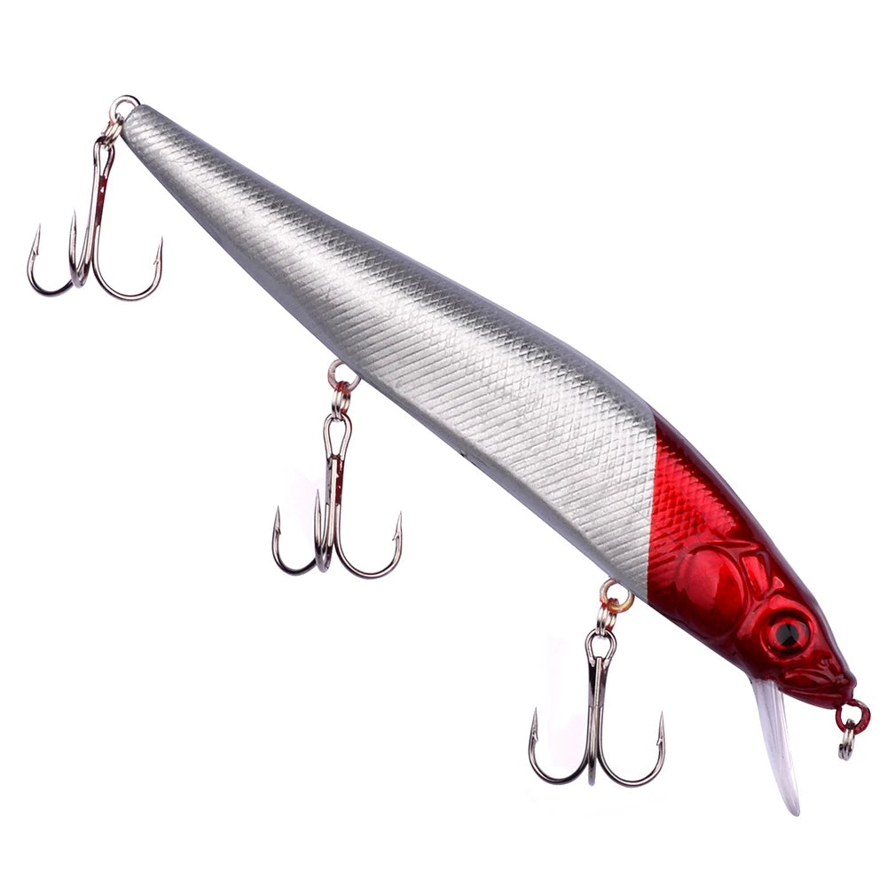 Premium Floating Minnow Fishing Lure- 14cm, 22.5g 3D Eyes Crankbait for Bass, Carp & Trolling