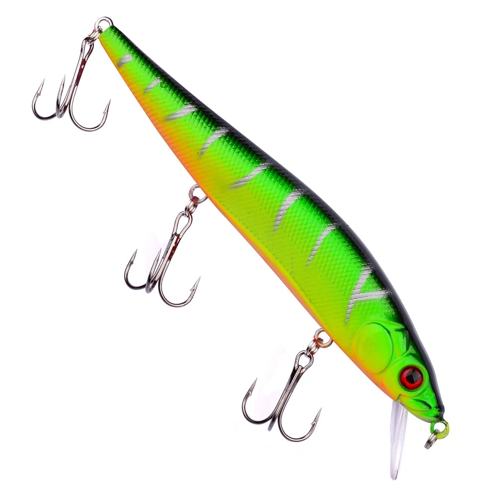 Premium Floating Minnow Fishing Lure- 14cm, 22.5g 3D Eyes Crankbait for Bass, Carp & Trolling