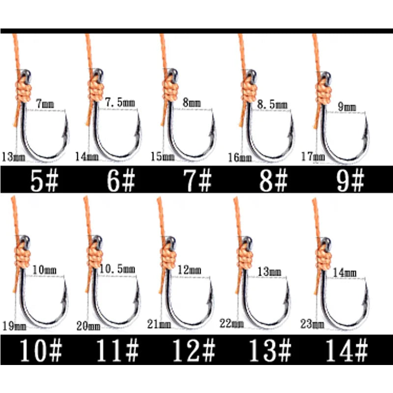 Fishhooks Stainless Steel 1pc 5 # -14 #