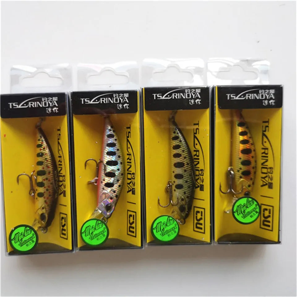 Tsurinoya 4PC 50mm 5g Sinking Minnow Artificial Bait for Trout Bass Fishing