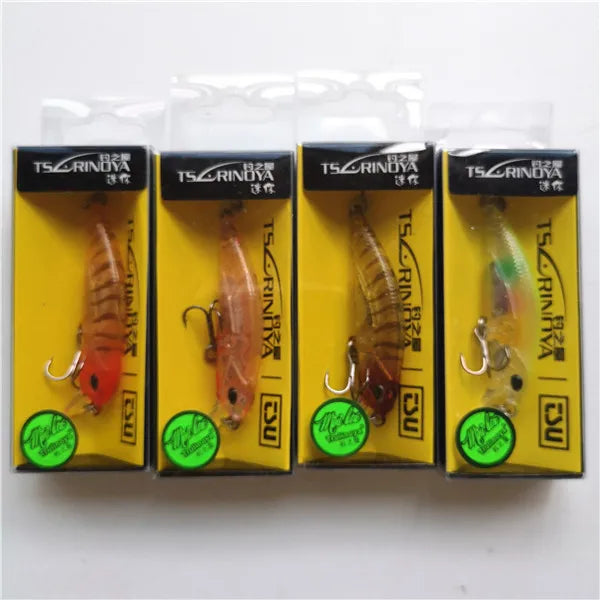 Tsurinoya 4PC 50mm 5g Sinking Minnow Artificial Bait for Trout Bass Fishing