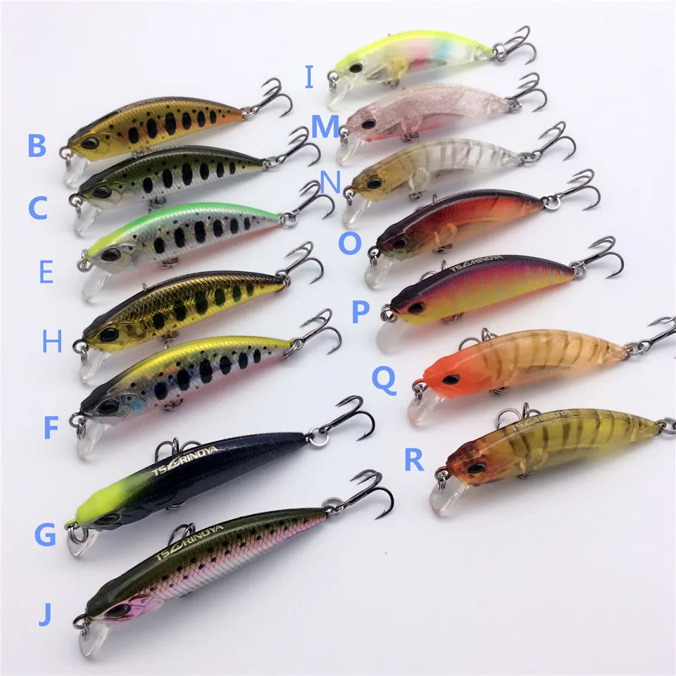 Tsurinoya 4PC 50mm 5g Sinking Minnow Artificial Bait for Trout Bass Fishing