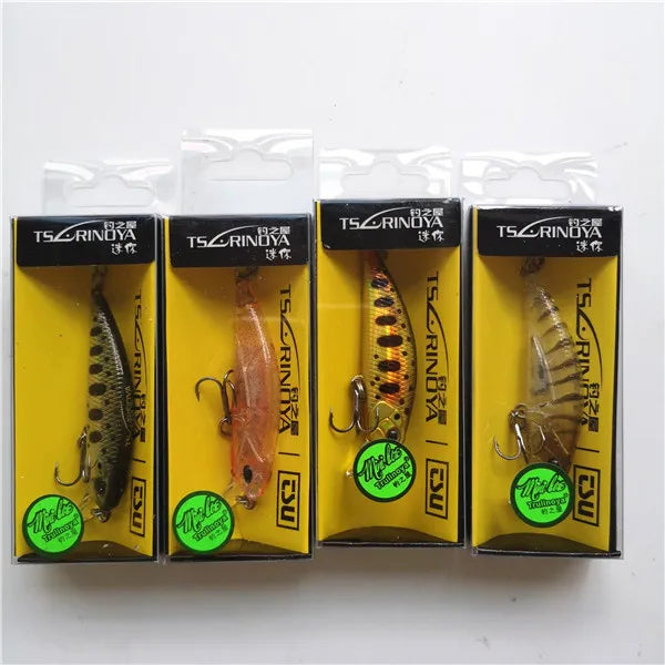 Tsurinoya 4PC 50mm 5g Sinking Minnow Artificial Bait for Trout Bass Fishing