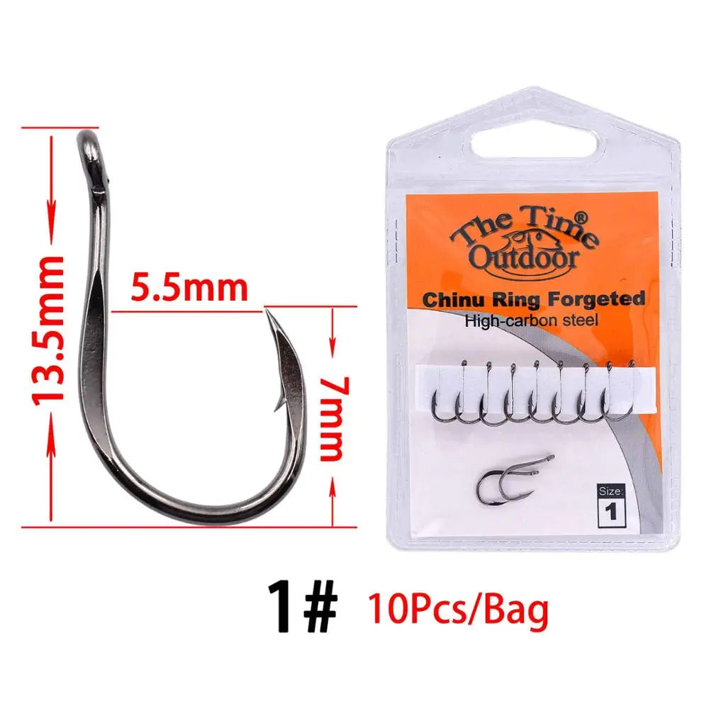 Super Sharped Fishing Hooks Chinu Ring Forged High Carbon Steel Fish Hook Hight Quality