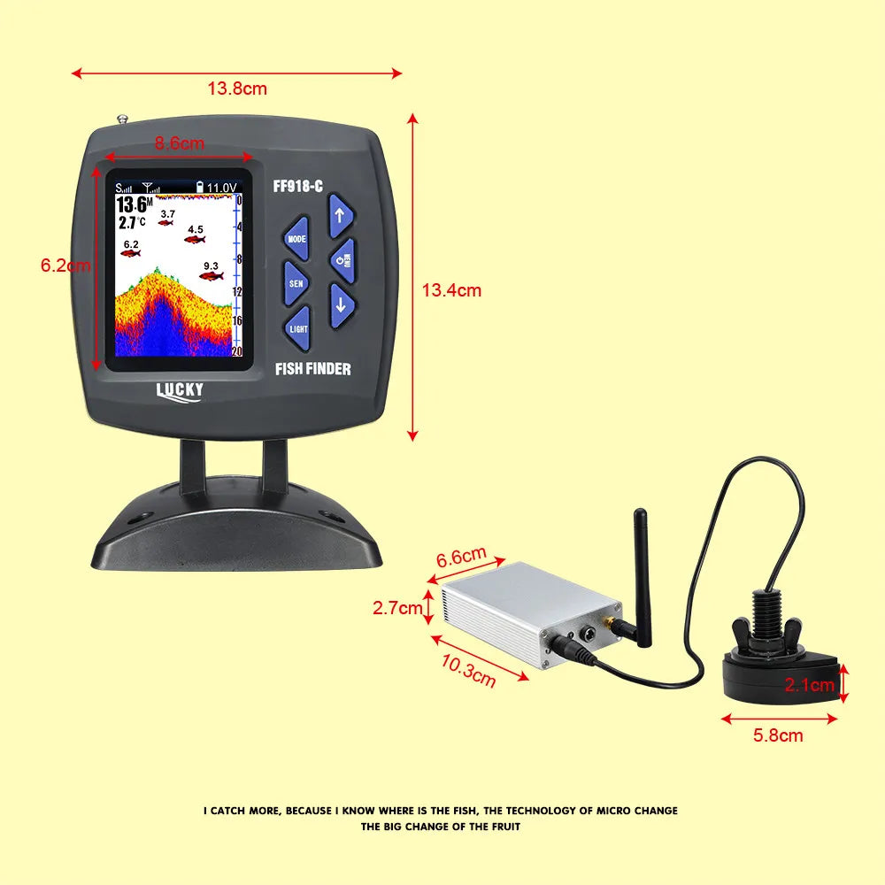 Boat Fish Finder 3.5" LCD (Remote Control)