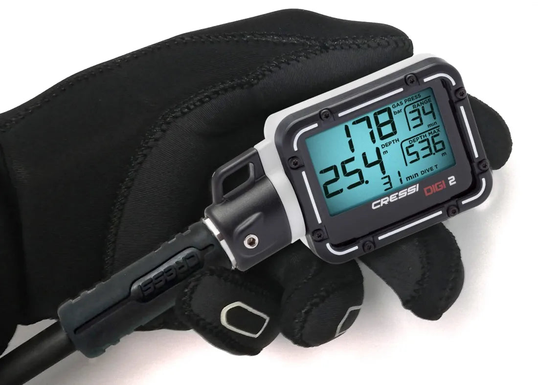 Cressi DIGI 2 Digital Console Diving Depth Gauge Pressure