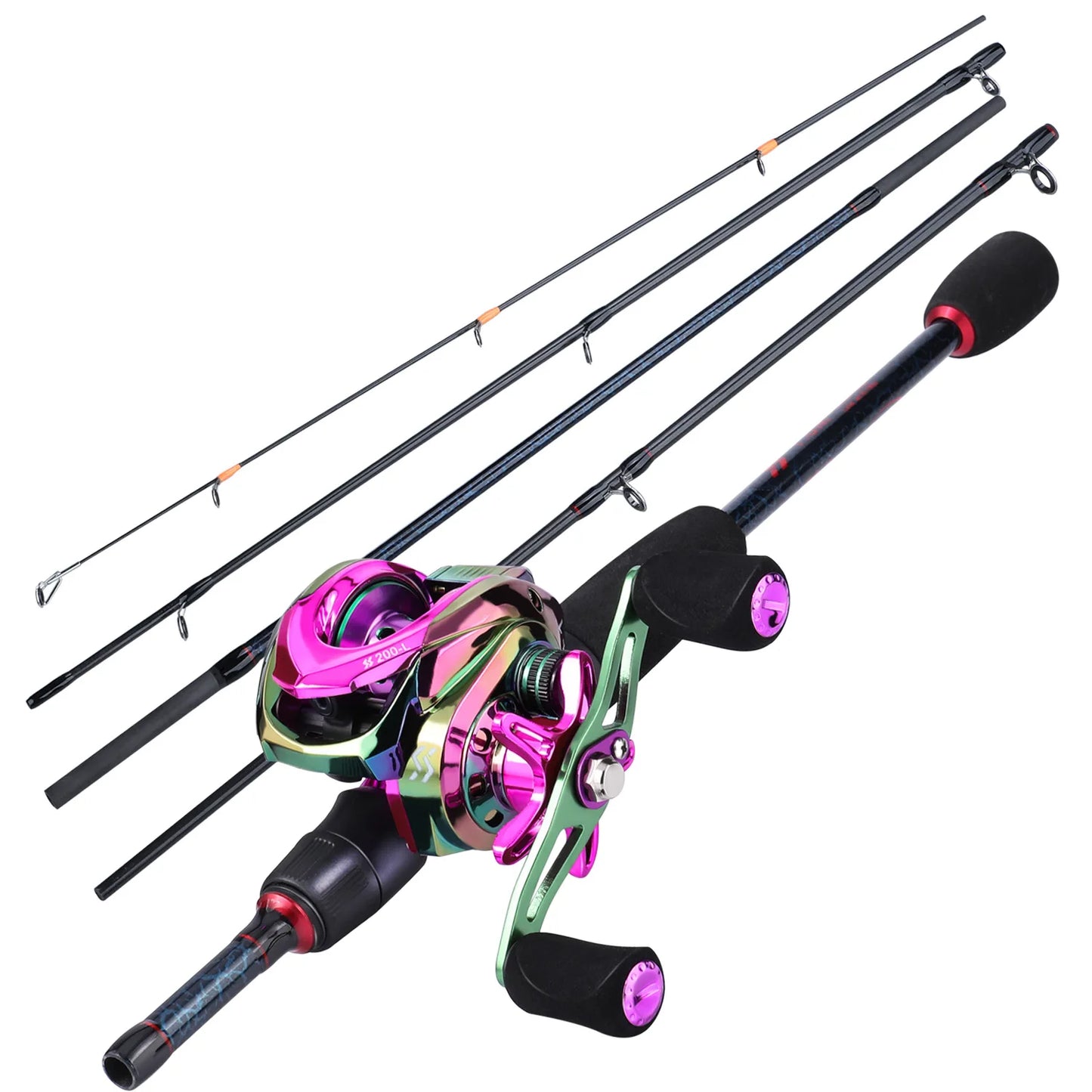 🎣 Sougayilang 5-Section Carbon Fishing Rod & Reel Combo – Travel-Friendly Baitcasting Kit 🎣