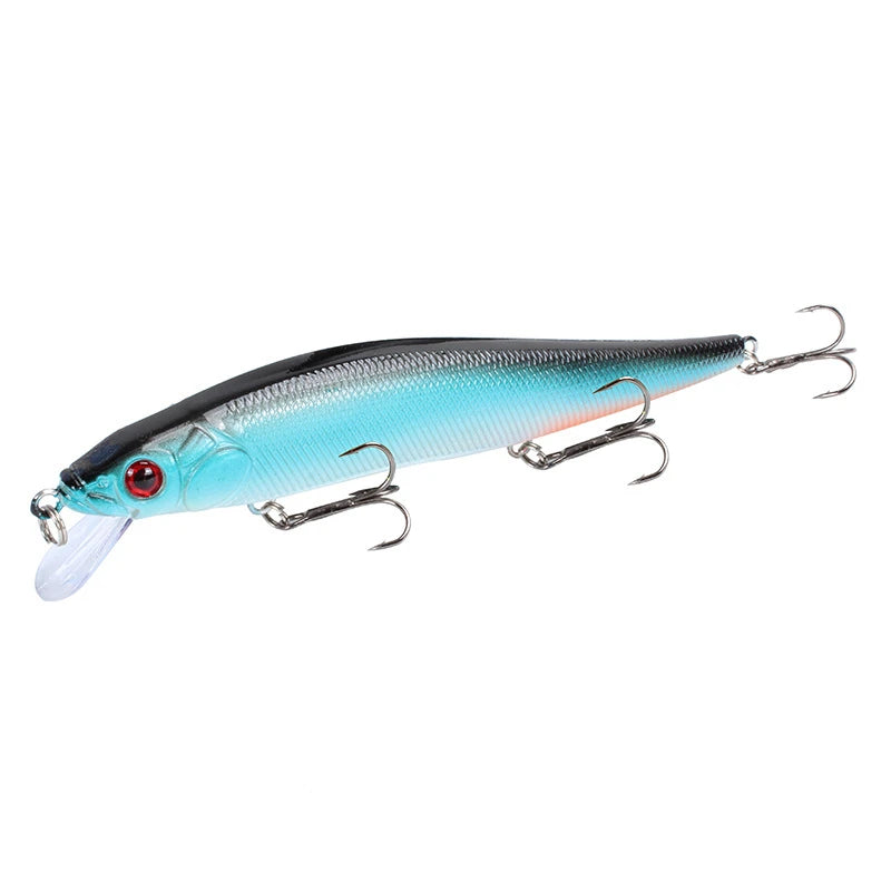 Premium Floating Minnow Fishing Lure- 14cm, 22.5g 3D Eyes Crankbait for Bass, Carp & Trolling