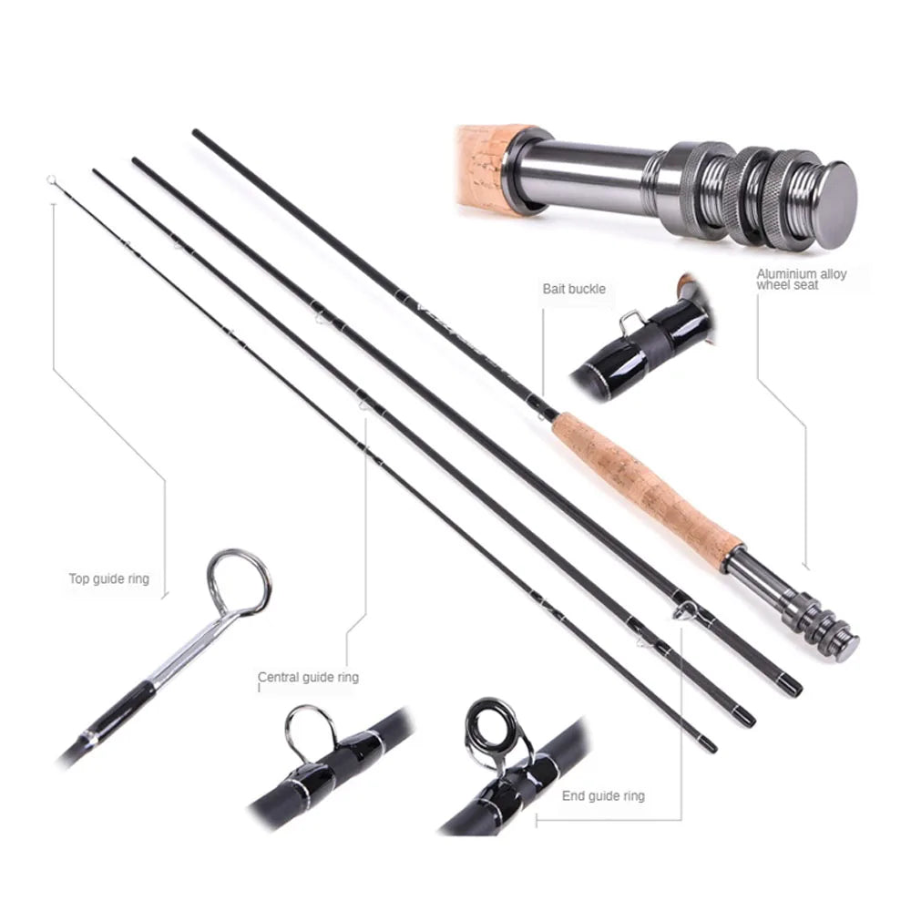 🎣 Hewolf Fly Fishing Rod & Reel Combo – Precision & Power for Every Cast! 🌊🏞️