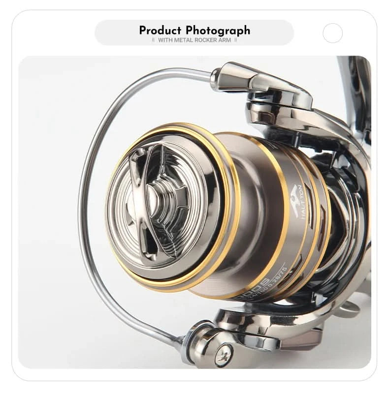 HAUTTON CD Spinning Fishing Reel 5.2:1 Gear Ratio 13.23Lbs Max Drag