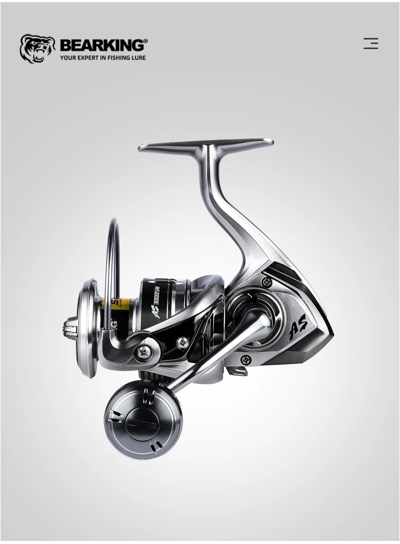 BEARKING brand New arrival Saltwater Fishing Reel Spinning 1000-6000 9+1BB 5.2:1 Max Drag 10-20KG Water-Proof Reels