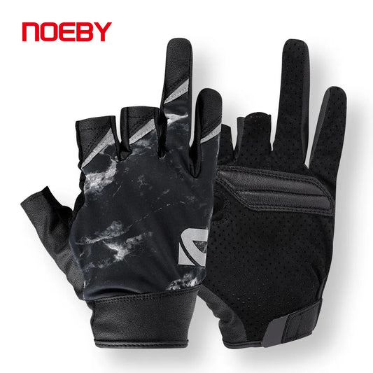 NOEBY 3 Half-Finger Fishing Gloves Anti-Slip Glove