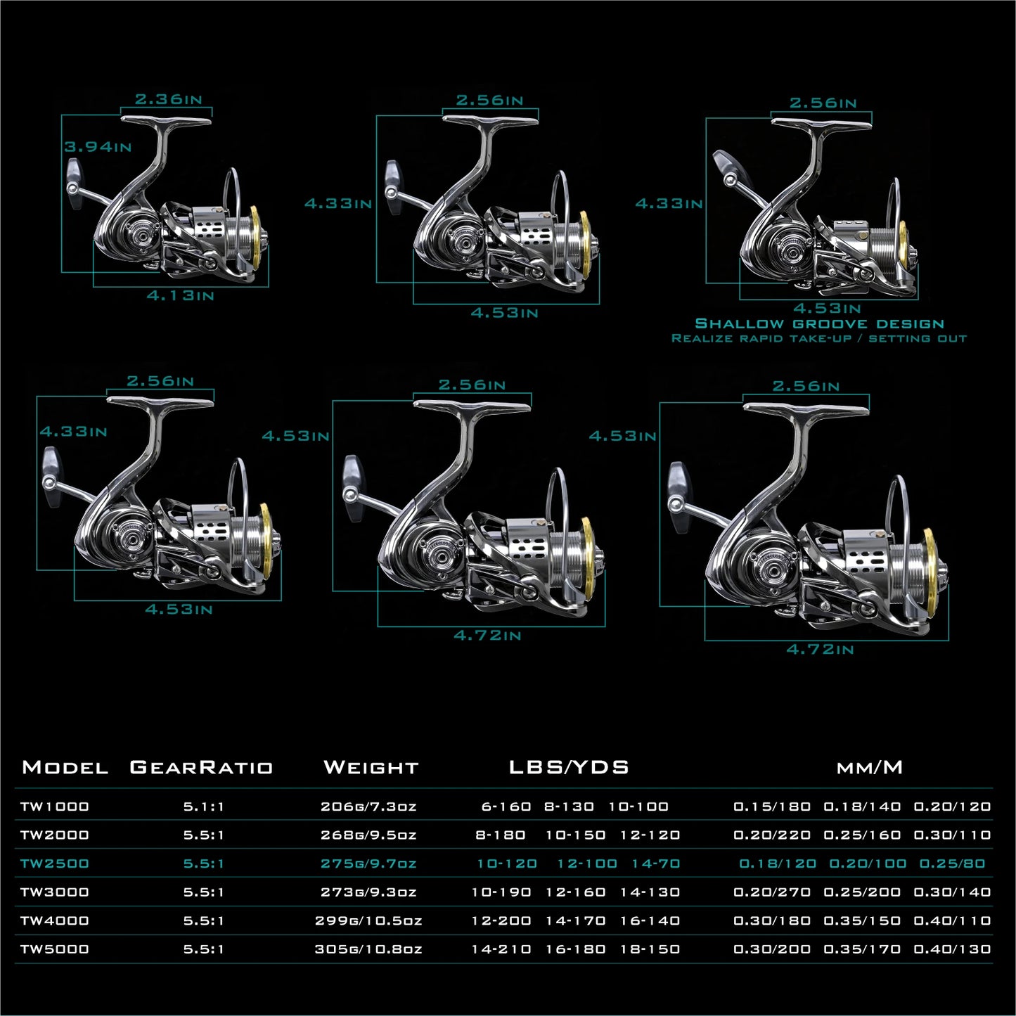 New Spinning Fishing Reel