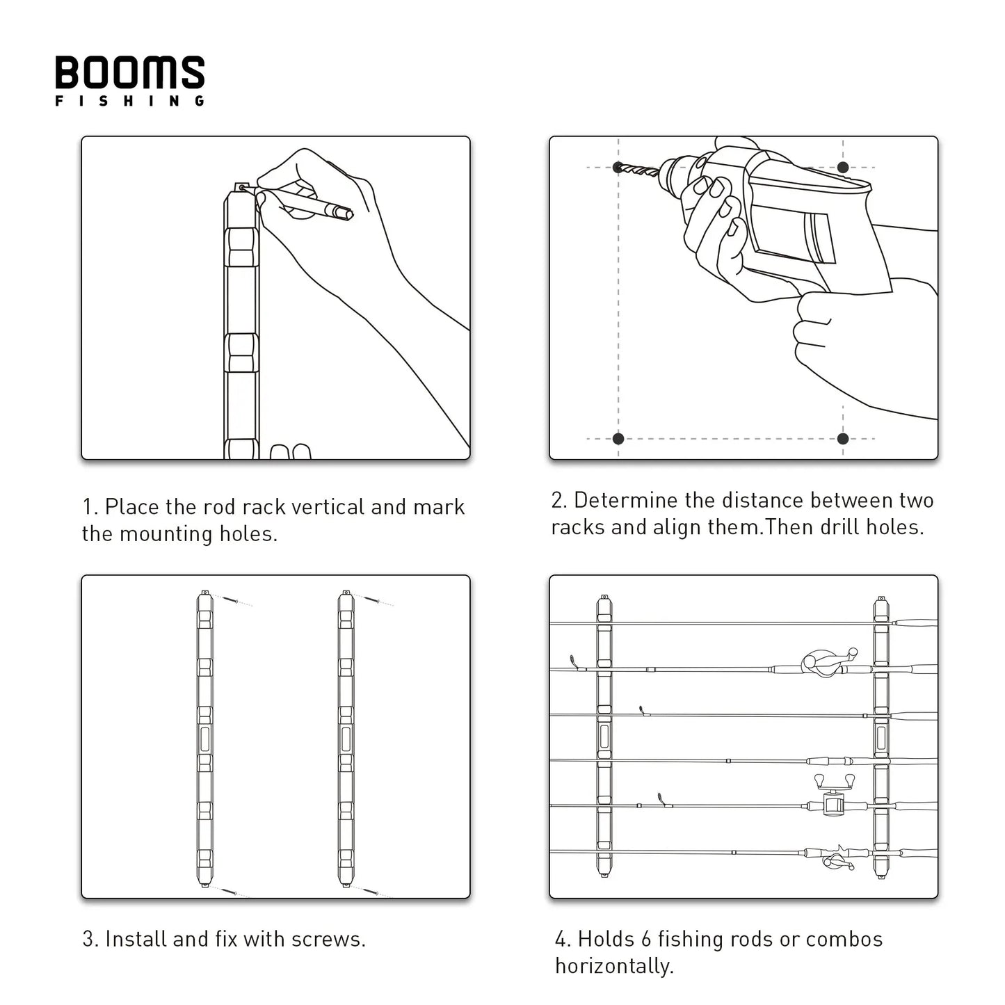 🎣 Booms Fishing WV5 Fishing Rod Holder – Store & Protect Up to 6 Rods! 🏆