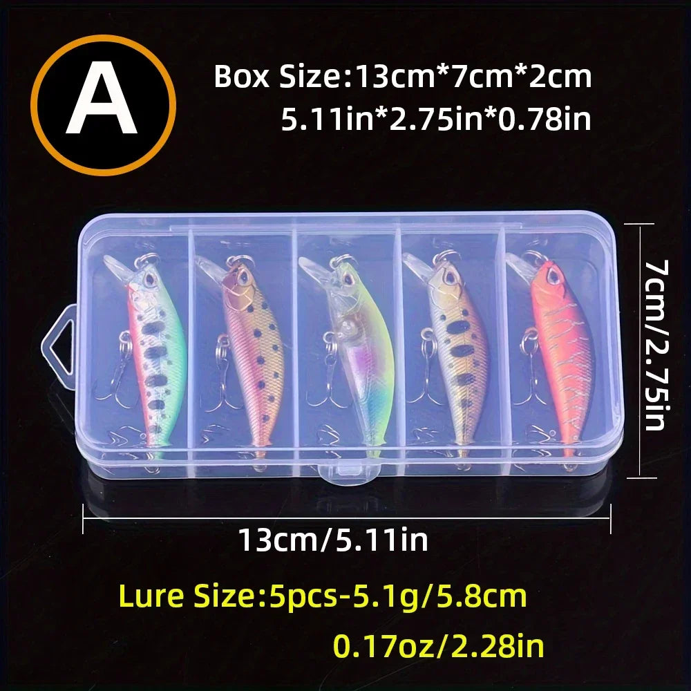 Fishing Lures Jerkbaits 5pcs 58MM 5.1G Mini Japan Model