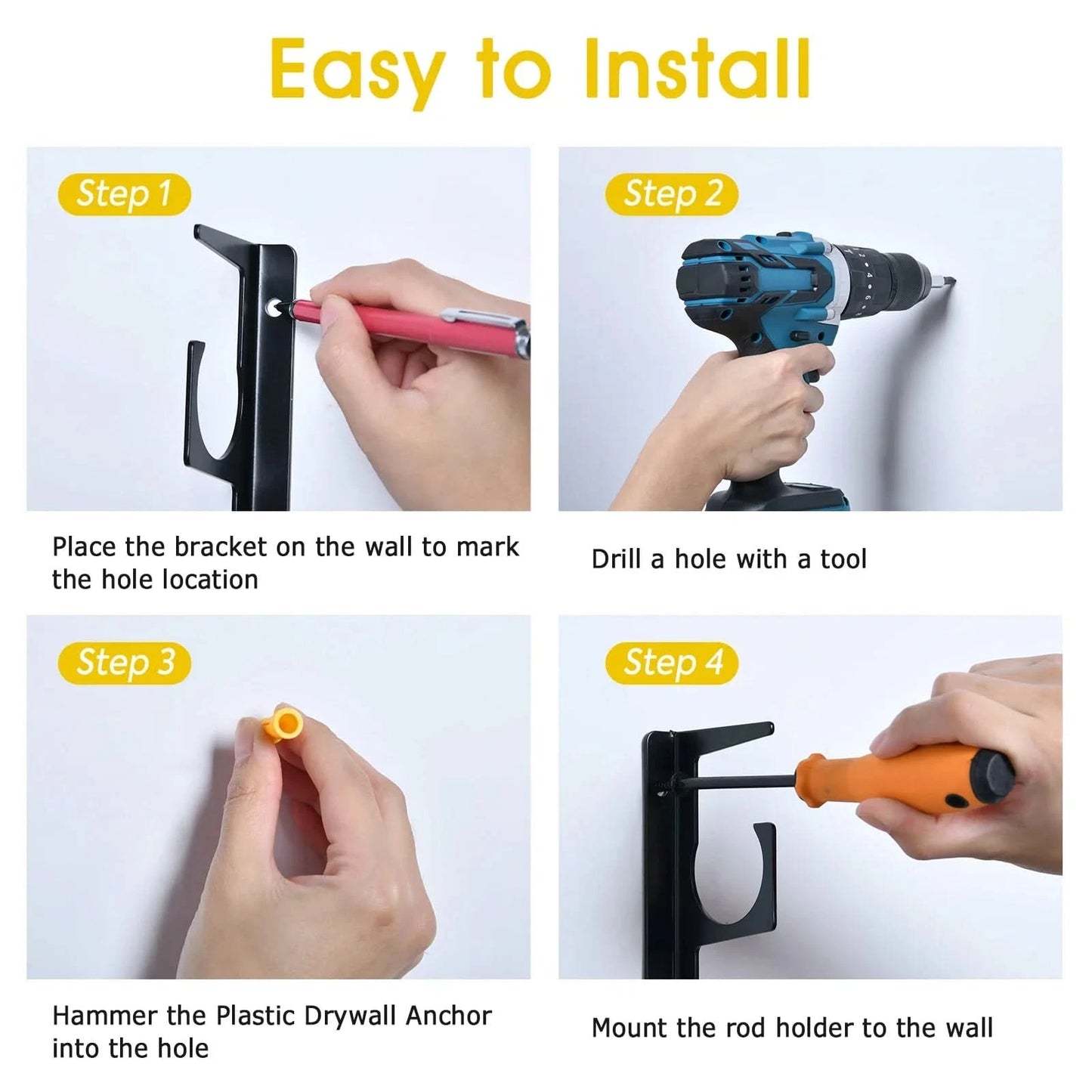 🎣 Goture Fishing 5-Rod Metal Wall Holder – Secure & Space-Saving Storage Solution! 🏆