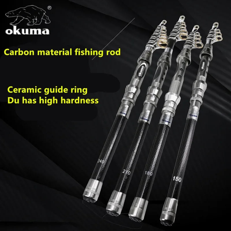 🎣 OKUMA New Carbon Rock Fishing Rod – 1.5M | 1.8M | 2.1M | 2.4M | 2.7M 🐟🔥