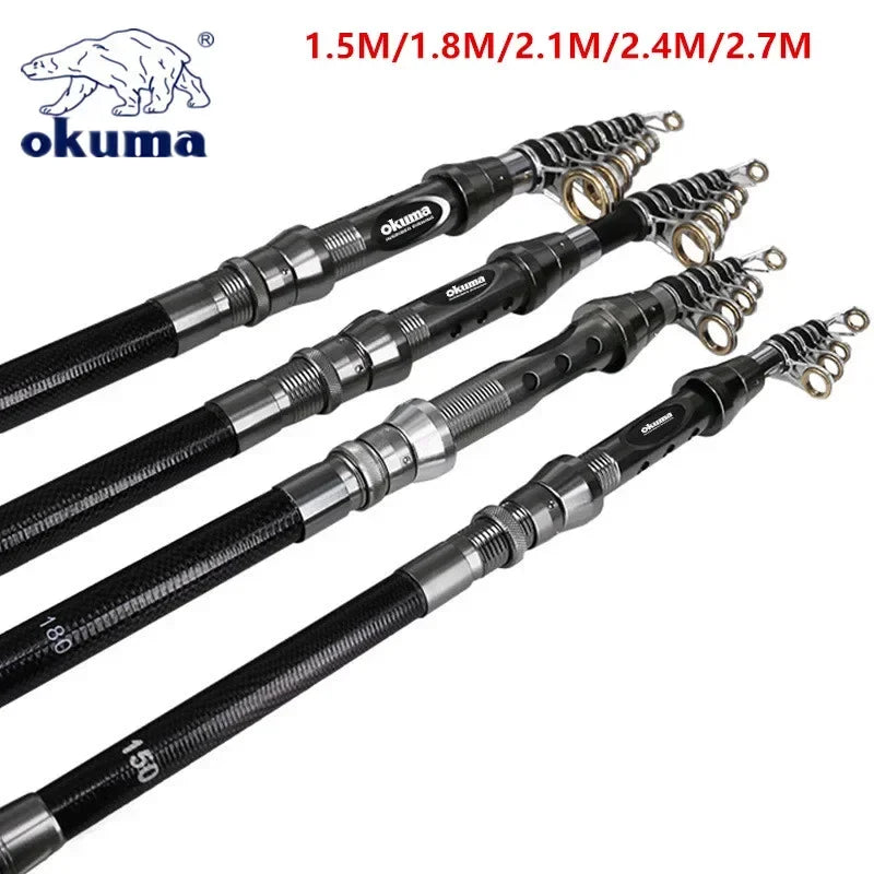 🎣 OKUMA New Carbon Rock Fishing Rod – 1.5M | 1.8M | 2.1M | 2.4M | 2.7M 🐟🔥