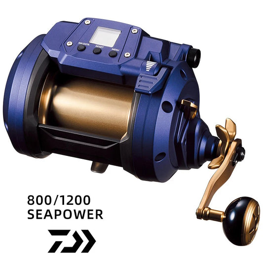 2023 DAIWA SEAPOWER 800/1200 Electric Reel – 30KG Max Drag, 5+1BB