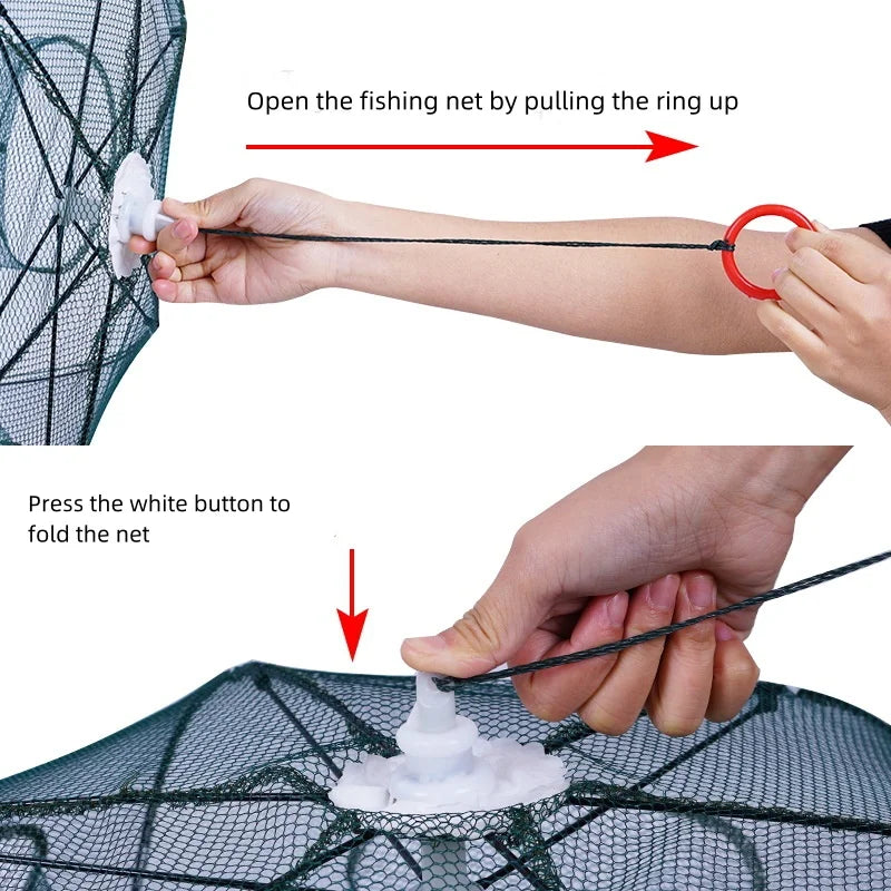 Portable Fishing Net 24/20/16/12/10/8/6/4 Holes